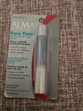 Almay Pure Tints Protective Lip Care - Berry Pink and White